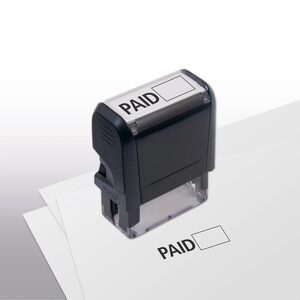 103007, Paid w/ Open Box Stamp - Self-Inking