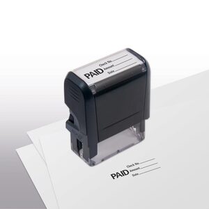 103010, Paid w/ lines Stamp - Self-Inking