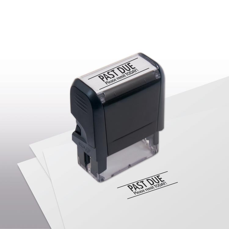 103014, Past Due Please Remit Today! Stamp - Self-Inking