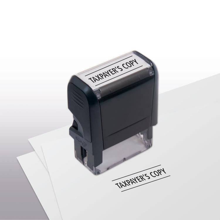 103015, Taxpayer's Copy Stamp - Self-Inking