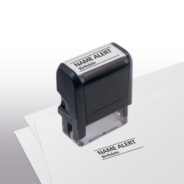 103019, Name Alert Stamp - Self-Inking