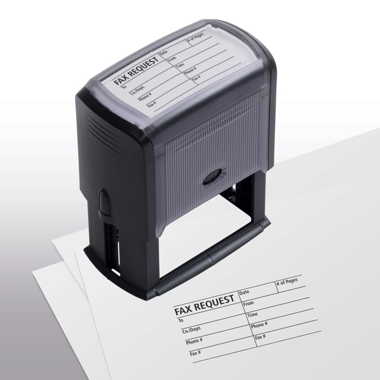 103044, Fax Request/Cover Sheet Stamp - Self-Inking