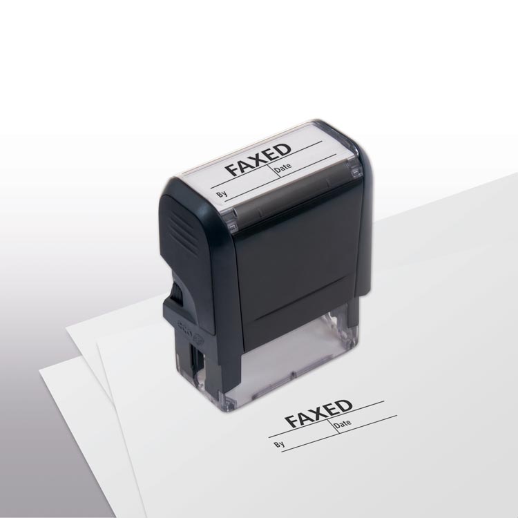 103049, Faxed w/ boxes Stamp - Self-Inking