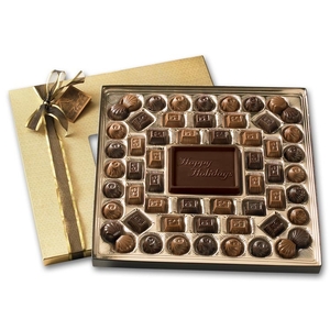 Large Holiday Chocolate Gift Box: Truffles