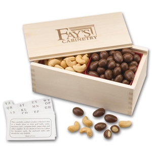 Chocolate Almonds & Cashew Wooden Box