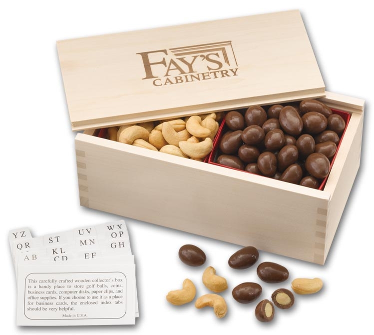 Chocolate Almonds & Cashew Wooden Box