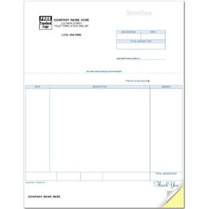 General Laser Invoice, 2-Part