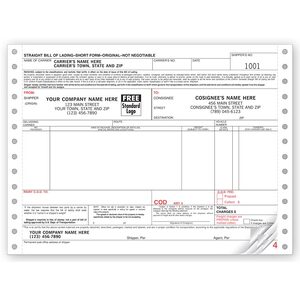 13862 - Continuous Horizontal Bills of Lading