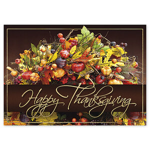 Custom Happy Thanksgiving Holiday Cards