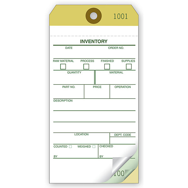 Duplicate Tags - Pre-Numbered Inventory Tags