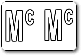 Sycom®/Barkley® Individual End-Tab Labels - Mc