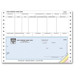 Tractor Feed Payroll Check