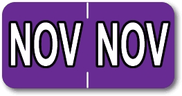 Sycom Month-Aging Labels - November