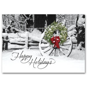 H58860, Wreath Holiday Cards - Welcoming Sight