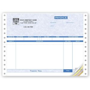 General Continuous Invoice - Parchment, 4-Part