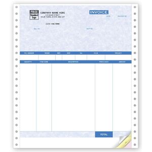 Continuous QuickBooks® Product Invoices, 3-Part