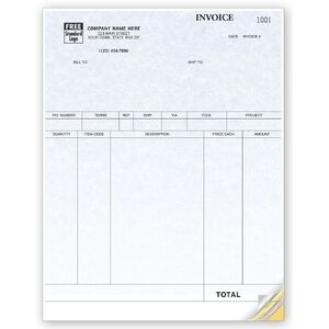 QuickBooks® Product Invoices, Laser, 2-Part