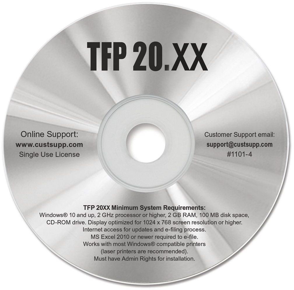 Tax Preparation Software  - TFP for Windows