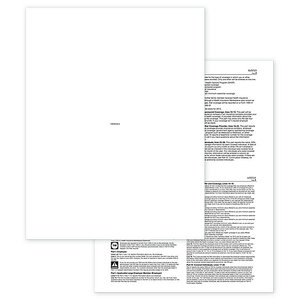 Laser Blank ACA Form 1095 w/Backer