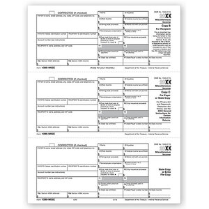 Laser 1099-MISC Tax Forms 3-Up