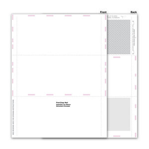 Blank 1099 Tax Forms - Pressure Seal, 3-Up