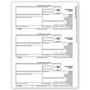 Laser 1099-C Tax Forms - Copy B