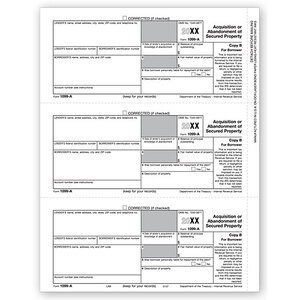 Laser 1099-A Tax Forms - Borrower Copy B