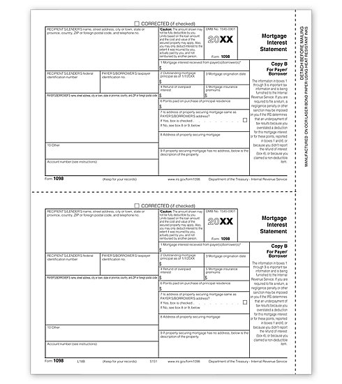 Laser 1098 Tax Forms - Copy B