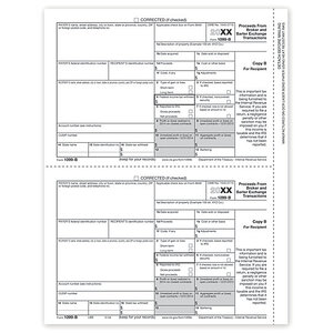 Laser 1099-B Tax Forms - Payer or Borrower Copy B