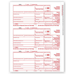 Laser 1099-G Tax Forms - Federal Copy A