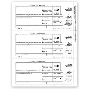 Laser 1099-G Tax Forms - Payer or State Copy C