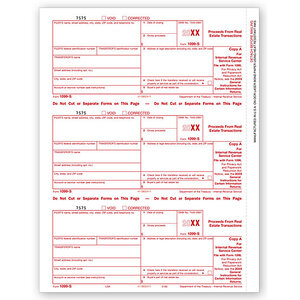 Laser 1099-S Tax Forms - Federal Copy A