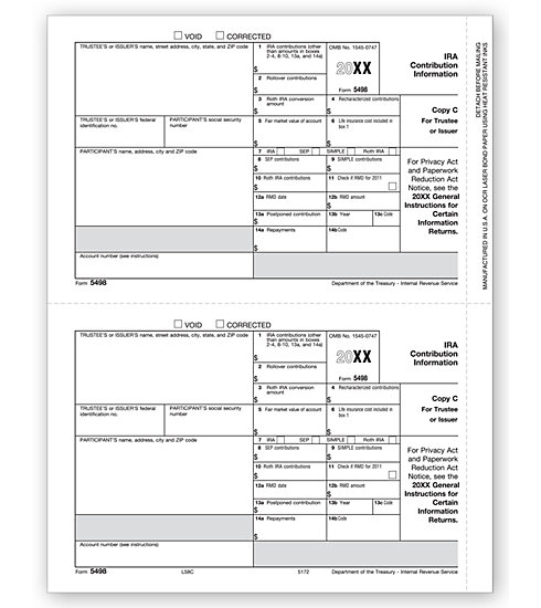 Laser 5498 Tax Forms - State Copy C