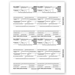 Laser 1099-R 4-Up Tax Forms - Payer/State/Local/File Copy