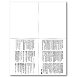 Blank Laser 1099-R Tax Forms - Copy B & C Backers, 4 Up