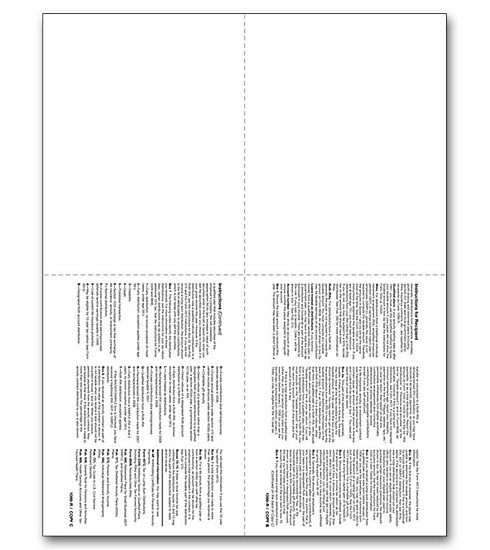 Blank Laser 1099-R Tax Forms - Copy B & C Backers, 4 Up