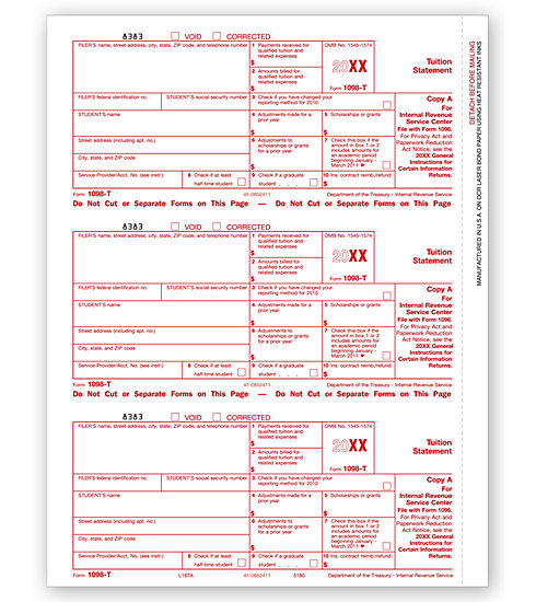 Laser 1098T Tax Forms - Federal Copy A