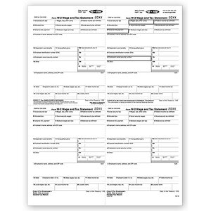 4-Up Laser W-2 Tax Forms - Employee W