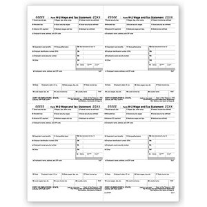 4-Up Laser W-2 Tax Forms - Employee W