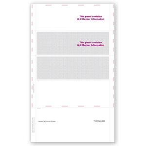 Blank Laser W-2 Tax Forms - Horizontal, Self-Mailer, 4-Up