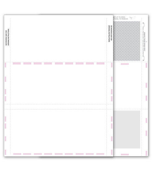 Blank 1099-MISC Tax Forms - Backer, 2-Up 