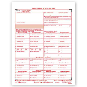 Laser W-2C Tax Forms - SSA Copy A