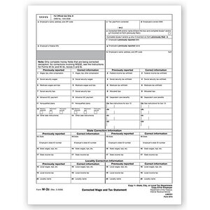 Laser W-2C Tax Forms - State, City or Local Copy 1 or D