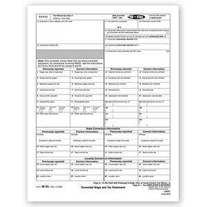 Laser W-2C Tax Forms - Employee Copy 2 or C