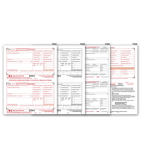 Laser W-2 Tax Forms Package - SBA