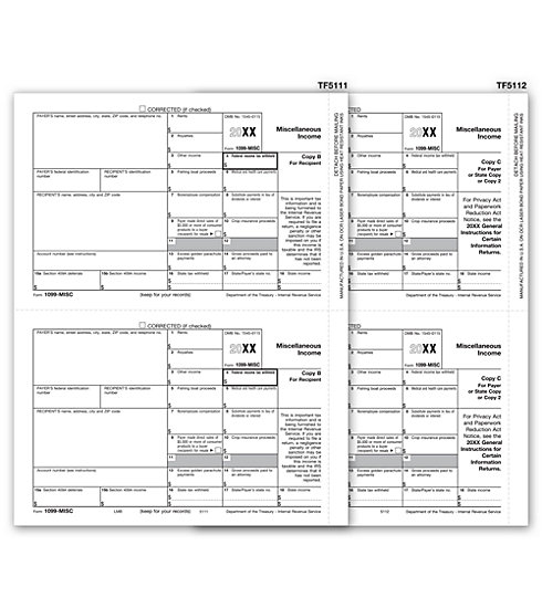 Laser 1099-MISC Tax Forms - Magnetic Media