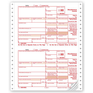 Continuous 1099-MISC Tax Forms