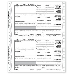 Continuous W-2G Tax Forms