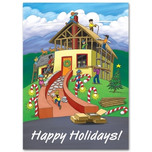 HL2511, Contractor Holiday Cards - Building Joy