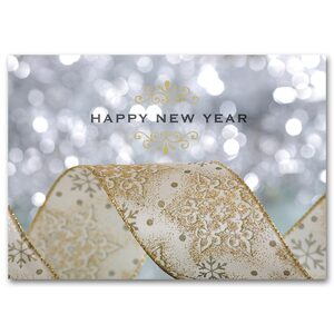 New Year Glitter Holiday Card 